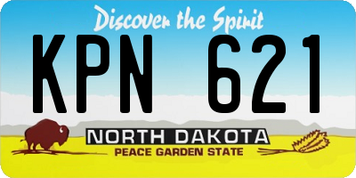 ND license plate KPN621