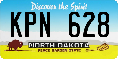 ND license plate KPN628