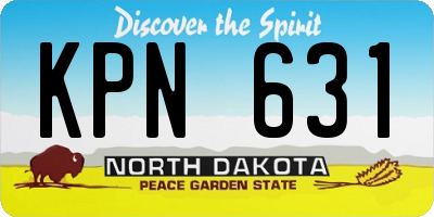 ND license plate KPN631