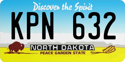 ND license plate KPN632