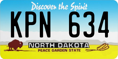 ND license plate KPN634