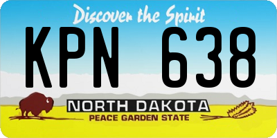 ND license plate KPN638