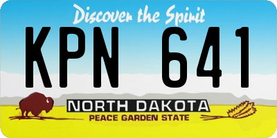 ND license plate KPN641