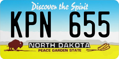 ND license plate KPN655