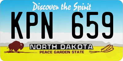 ND license plate KPN659