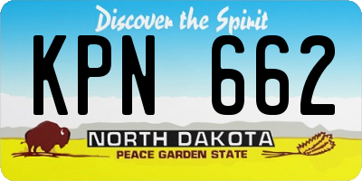 ND license plate KPN662