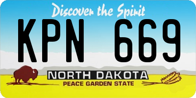 ND license plate KPN669
