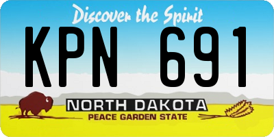 ND license plate KPN691