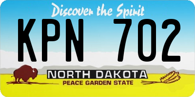 ND license plate KPN702