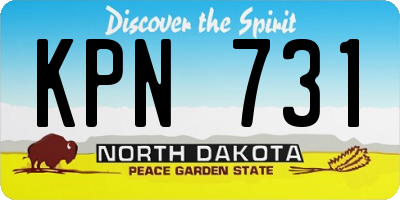 ND license plate KPN731
