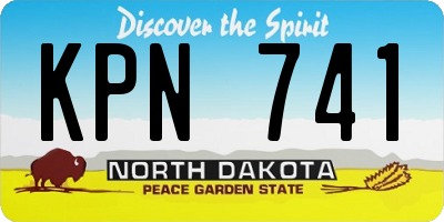 ND license plate KPN741