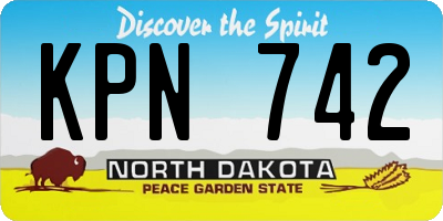 ND license plate KPN742