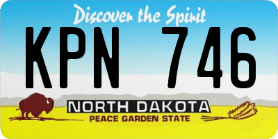 ND license plate KPN746