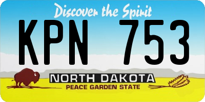 ND license plate KPN753