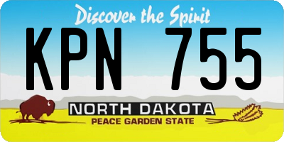 ND license plate KPN755