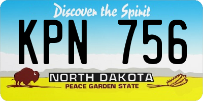 ND license plate KPN756