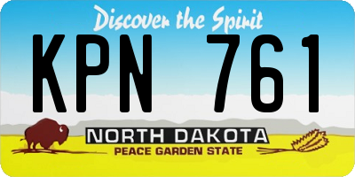 ND license plate KPN761