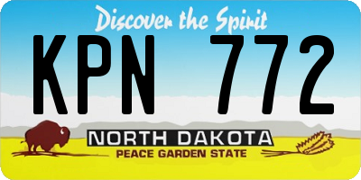ND license plate KPN772