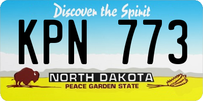 ND license plate KPN773