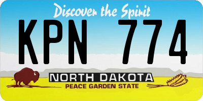 ND license plate KPN774