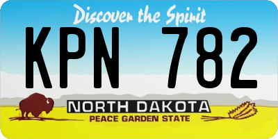 ND license plate KPN782