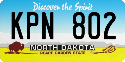 ND license plate KPN802
