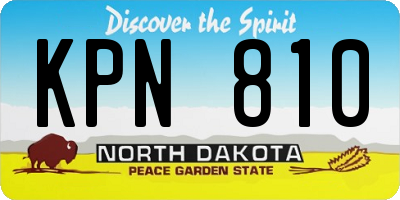 ND license plate KPN810