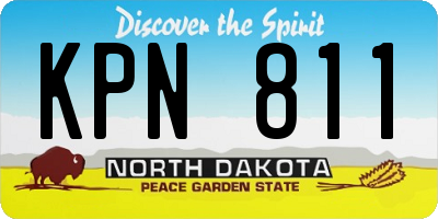 ND license plate KPN811