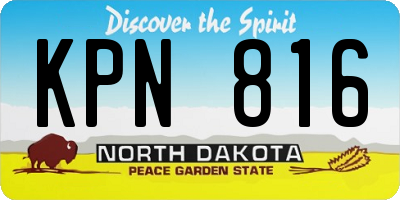ND license plate KPN816