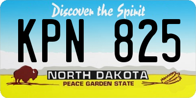 ND license plate KPN825