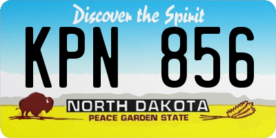 ND license plate KPN856