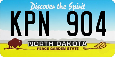 ND license plate KPN904