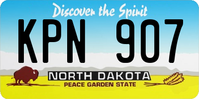 ND license plate KPN907