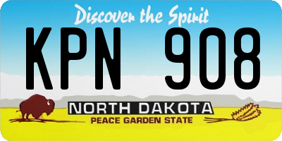 ND license plate KPN908