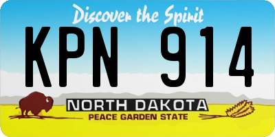 ND license plate KPN914