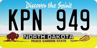 ND license plate KPN949