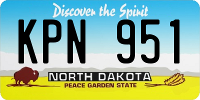 ND license plate KPN951