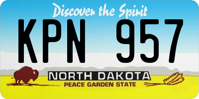 ND license plate KPN957