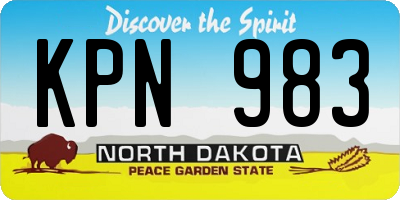 ND license plate KPN983