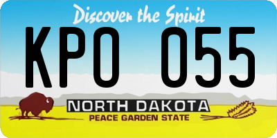 ND license plate KPO055