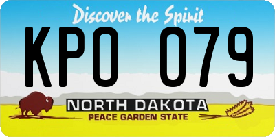 ND license plate KPO079