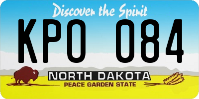 ND license plate KPO084