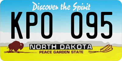 ND license plate KPO095