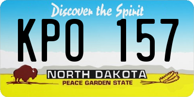 ND license plate KPO157