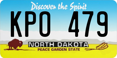 ND license plate KPO479