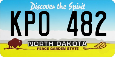 ND license plate KPO482