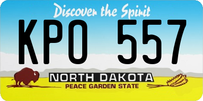 ND license plate KPO557