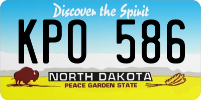 ND license plate KPO586