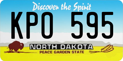ND license plate KPO595