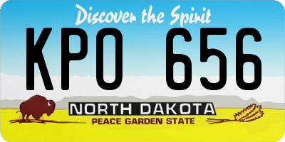 ND license plate KPO656